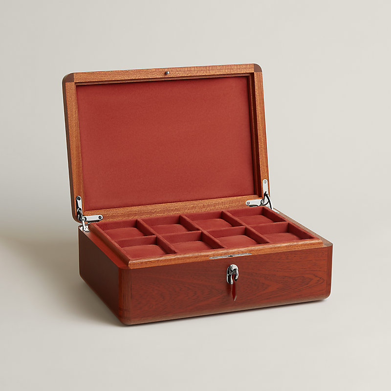 Casaque Perspectives Indiennes watch box - Red | Hermès USA